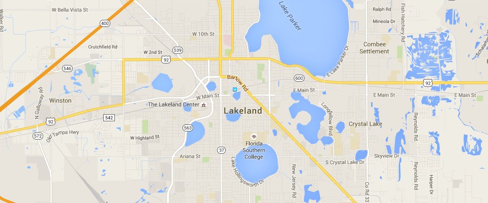 Lakeland Dumpsters Service Map